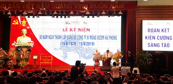 Lễ kỷ niệm 90 năm ngày thành lập Đảng bộ Công ty Xi măng Vicem Hải Phòng