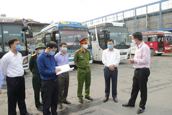 Kiểm tra công tác phòng chống dịch Covid-19 tại Bến xe Niệm Nghĩa, Hải Phòng