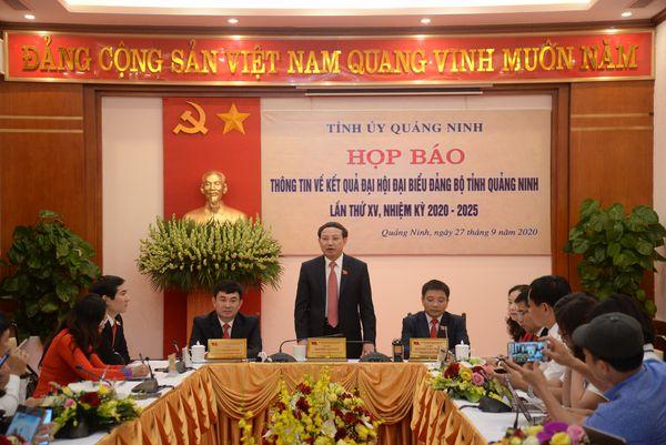 Họp báo công bố thông tin về kết quả Đại hội Đảng bộ tỉnh Quảng Ninh khóa XV, nhiệm kỳ 2020-2025