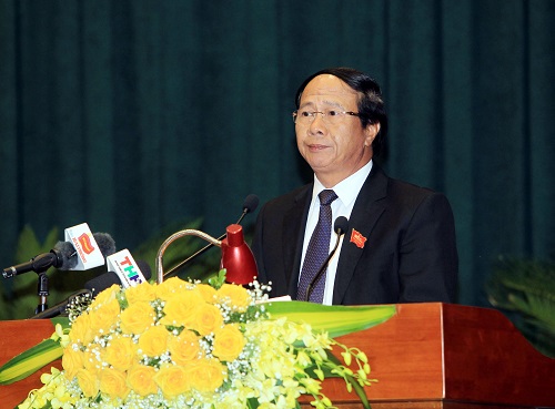 Ông Lê Văn Thành, Ủy viên Trung ương Đảng, Bí thư Thành ủy, Chủ tịch HĐND thành phố khai mạc kỳ họp