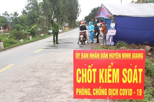 Huyện Ninh Giang xuất hiện ca dương tính với virus SARS-CoV-2 đầu tiên. Ảnh: Đức Tùy