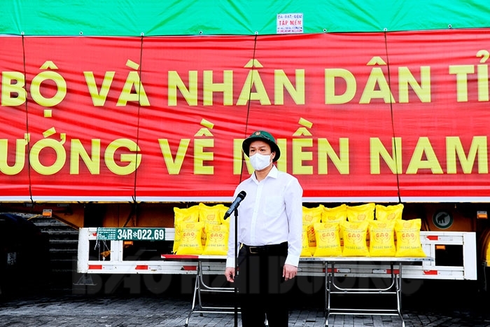 Ông Triệu Thế Hùng, Chủ tịch UBND tỉnh Hải Dương gửi lời chia sẻ, động viên đồng bào miền Nam