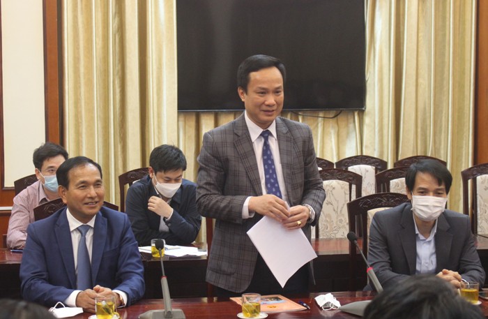 Ông Triệu Thế Hùng, Chủ tịch UBND tỉnh Hải Dương phát biểu tại lễ ký kết. Ảnh: Cổng thông tin điện tử tỉnh Hải Dương