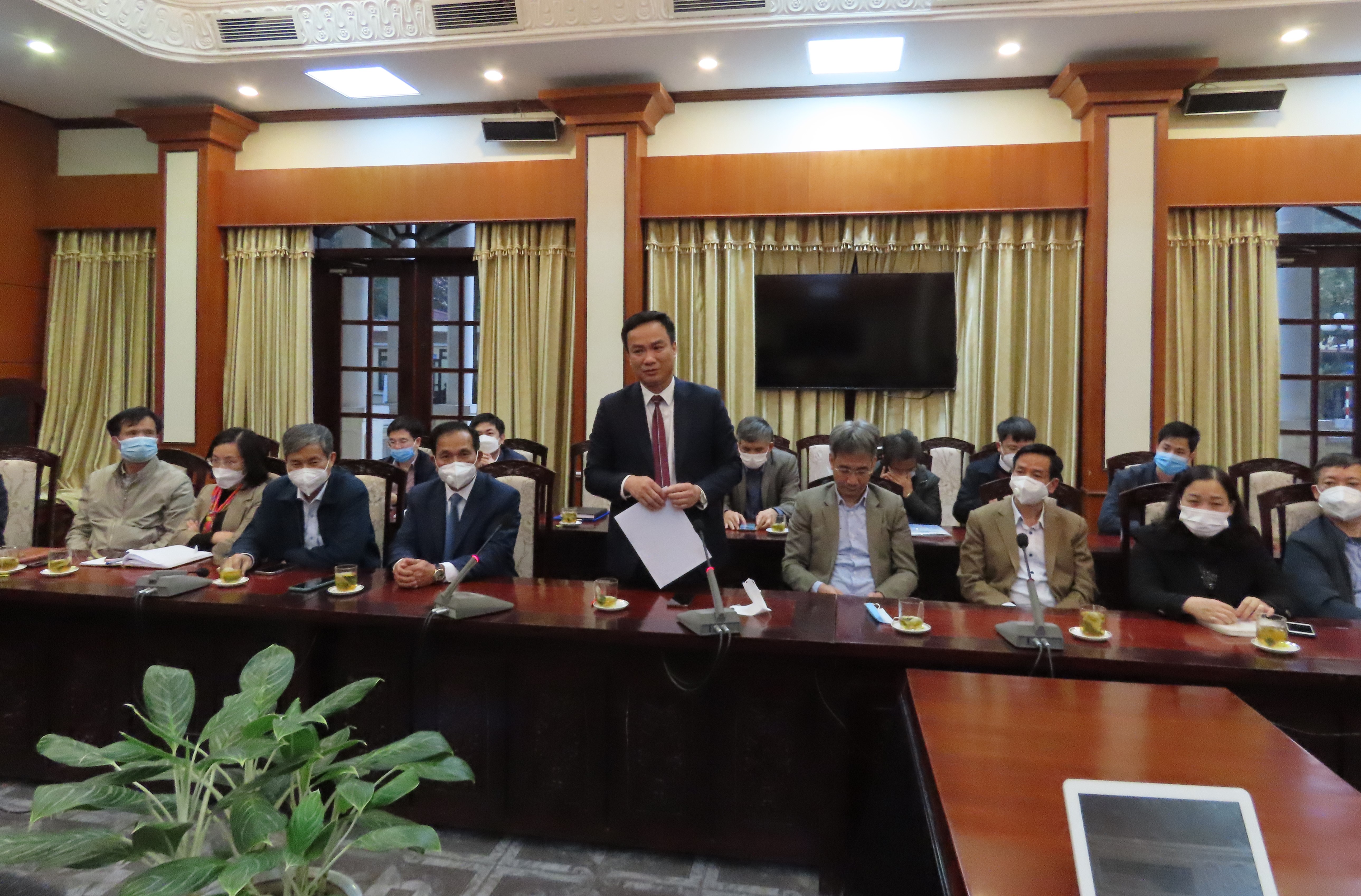 Ông Triệu Thế Hùng, Chủ tịch UBND tỉnh Hải Dương phát biểu tại lễ ký kết. Ảnh: haiduong.gov.vn