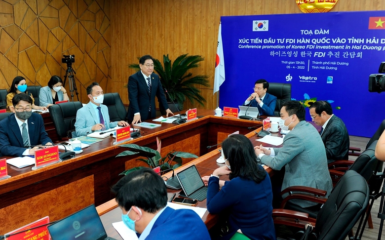 Ông Kim Ye Soo, Chủ tịch kiêm Tổng Giám đốc Tập đoàn GBS phát biểu tại Tọa đàm. Ảnh: Thành Chung