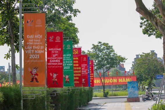 Đường phố TP.Hải Dương được trang hoàng chào đón Sea Game 31