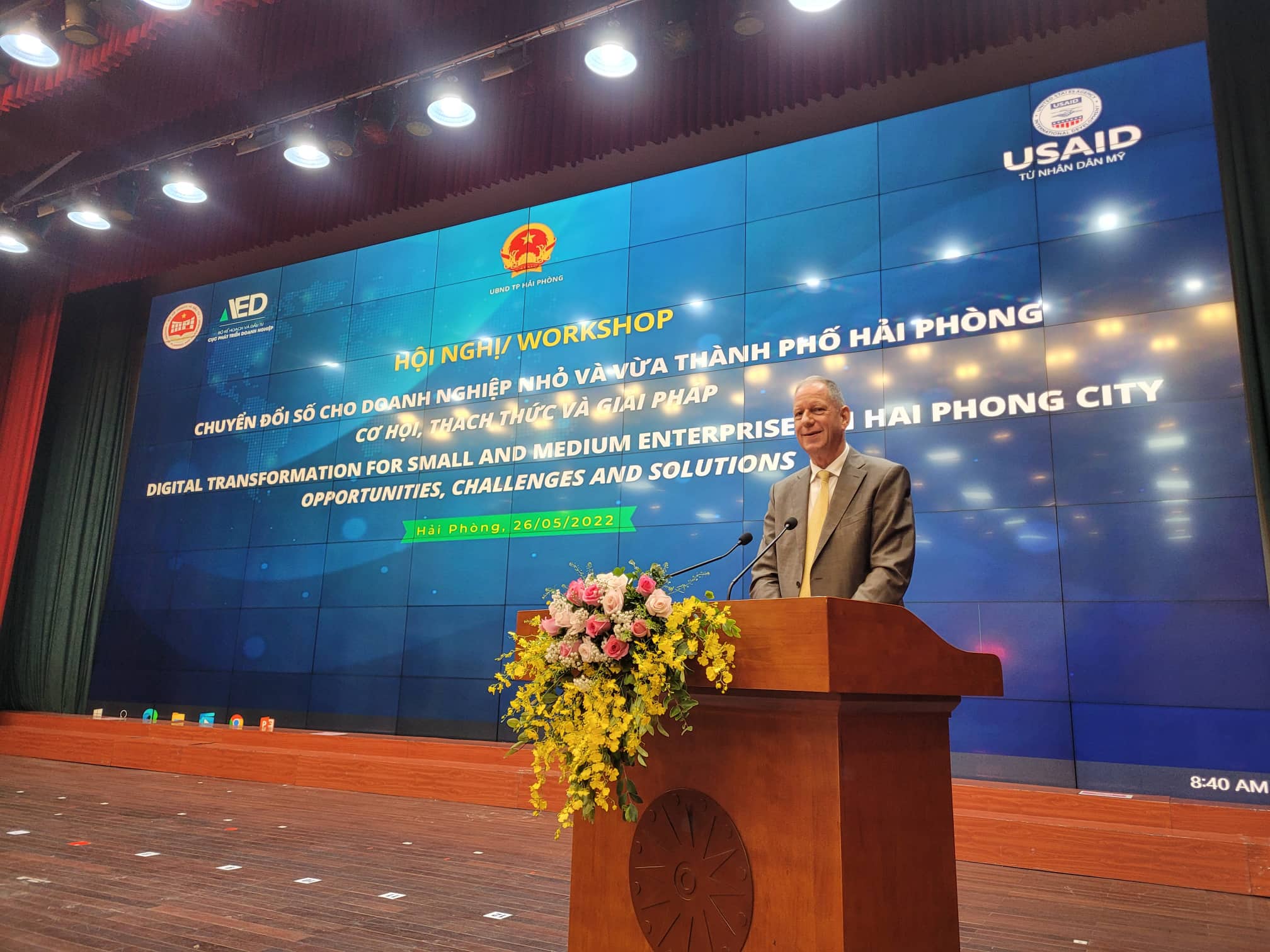 Ông Paul Weijers, Cố vấn cao cấp Dự án USAID LinkSME có phần chia sẻ với các DNNVV