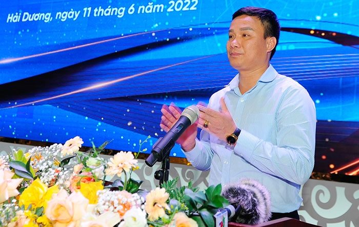 Ông Triệu Thế Hùng, Chủ tịch UBND tỉnh Hải Dương phát động Giải báo chí năm 2022 với chủ đề “Hải Dương khát vọng, phát triển”