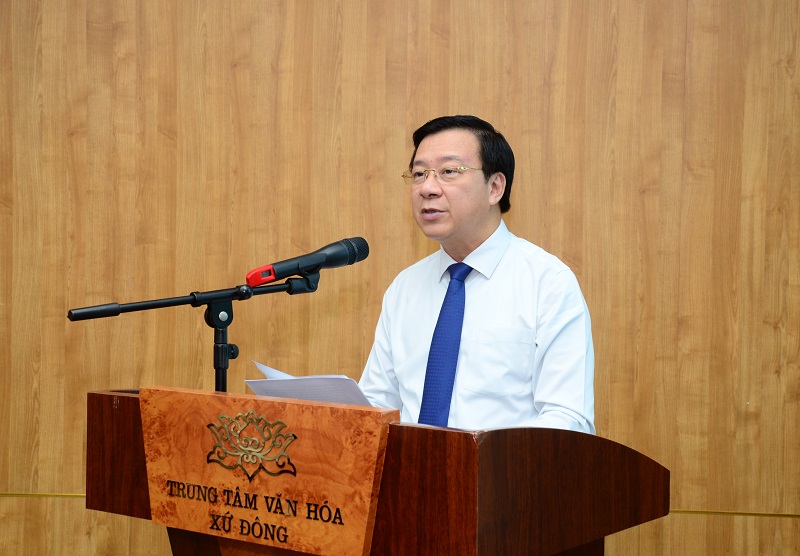 Ông Phạm Xuân Thăng, Bí thư Tỉnh ủy Hải Dương phát biểu khai mạc hội nghị. Ảnh: Thành Chung
