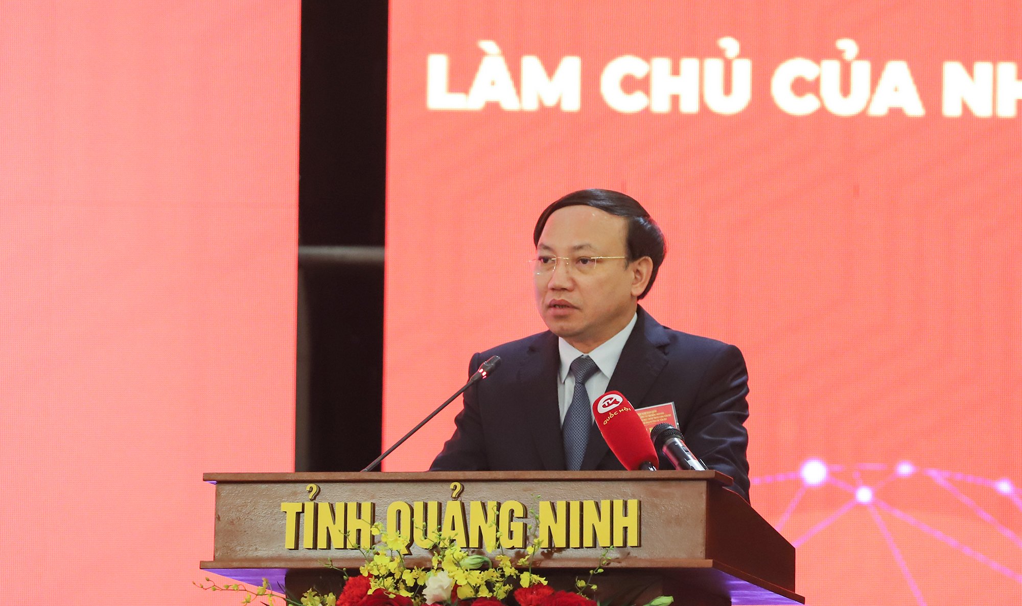 Ông Nguyễn Xuân Ký, Bí thư Tỉnh ủy, Chủ tịch HĐND tỉnh Quảng Ninh phát biểu chào mừng Hội nghị