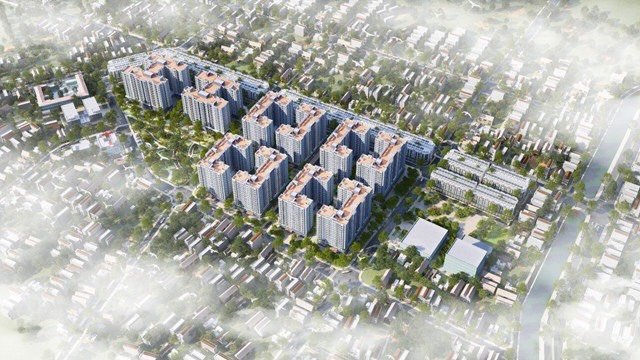 Phối cảnh Dự án nhà ở xã hội tại Tổng kho 3 Lạc Viên