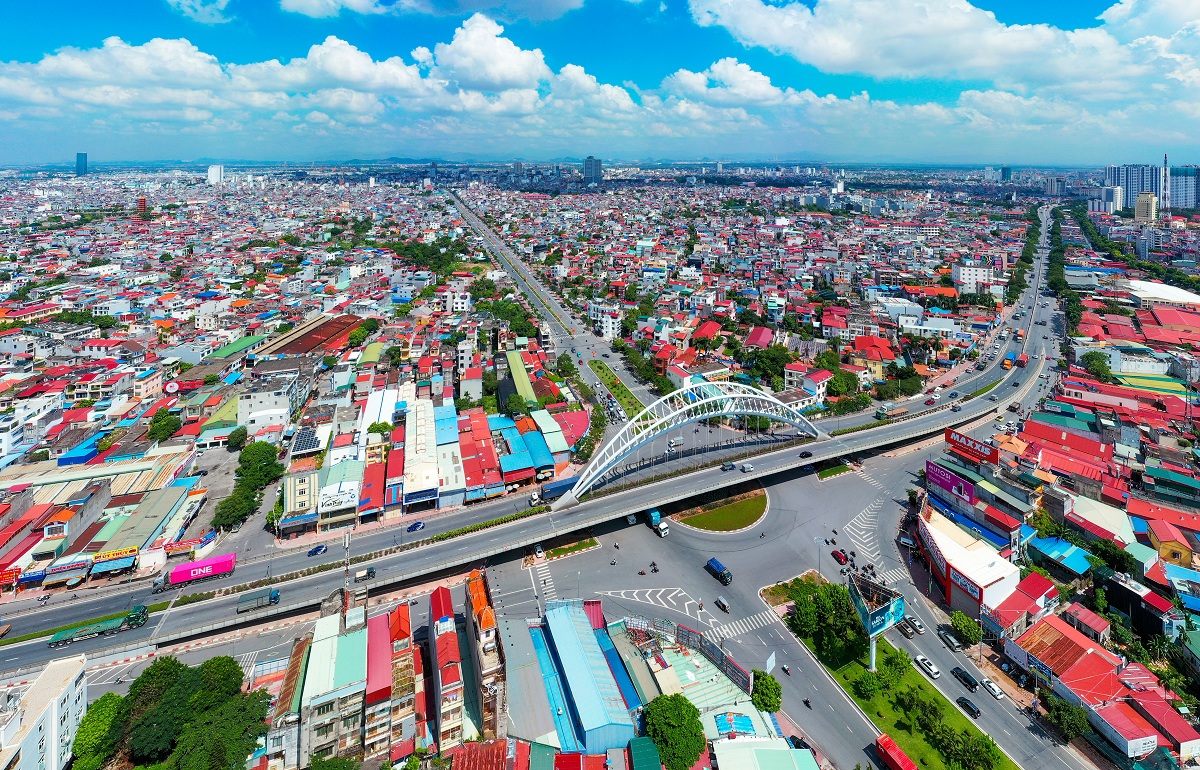 Dự án đầu tư xây dựng trục đường Hồ Sen – Cầu Rào 2 (đoạn từ nút giao Nguyễn Văn Linh đến Ngã 3 đường Chợ Con, trên địa bàn quận Lê Chân). Ảnh: Hồng Phong
