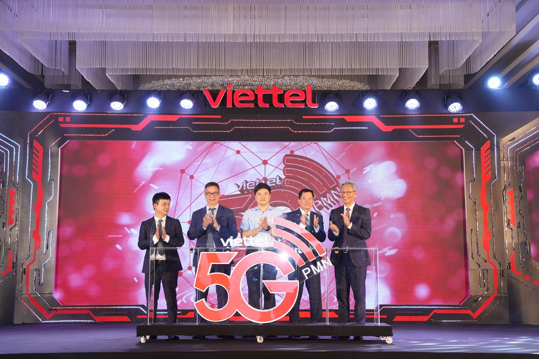 Lễ công bố thử nghiệm thành công mạng 5G Private tại nhà máy Pegatron Hải Phòng. Ảnh: HH