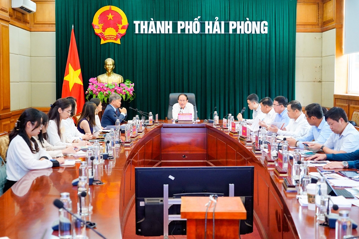 Ông Lê Tiến Châu, Bí thư Thành ủy Hải Phòng làm việc với Tập đoàn KinderWorld về Dự án Khu Phức hợp Giáo dục quốc tế tại Hải Phòng