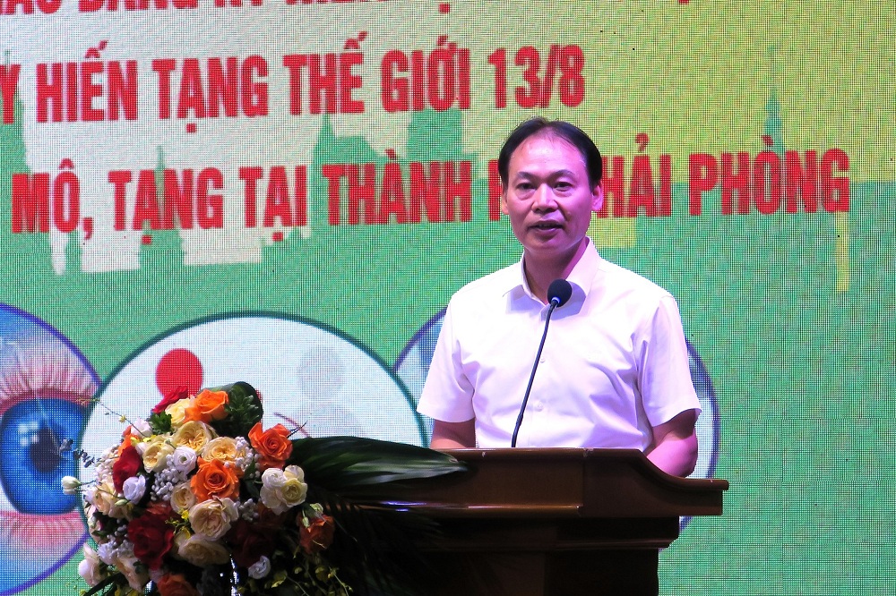 Ông Lê Minh Quang, Giám đốc Sở y tế Hải Phòng phát biểu tại lễ phát động