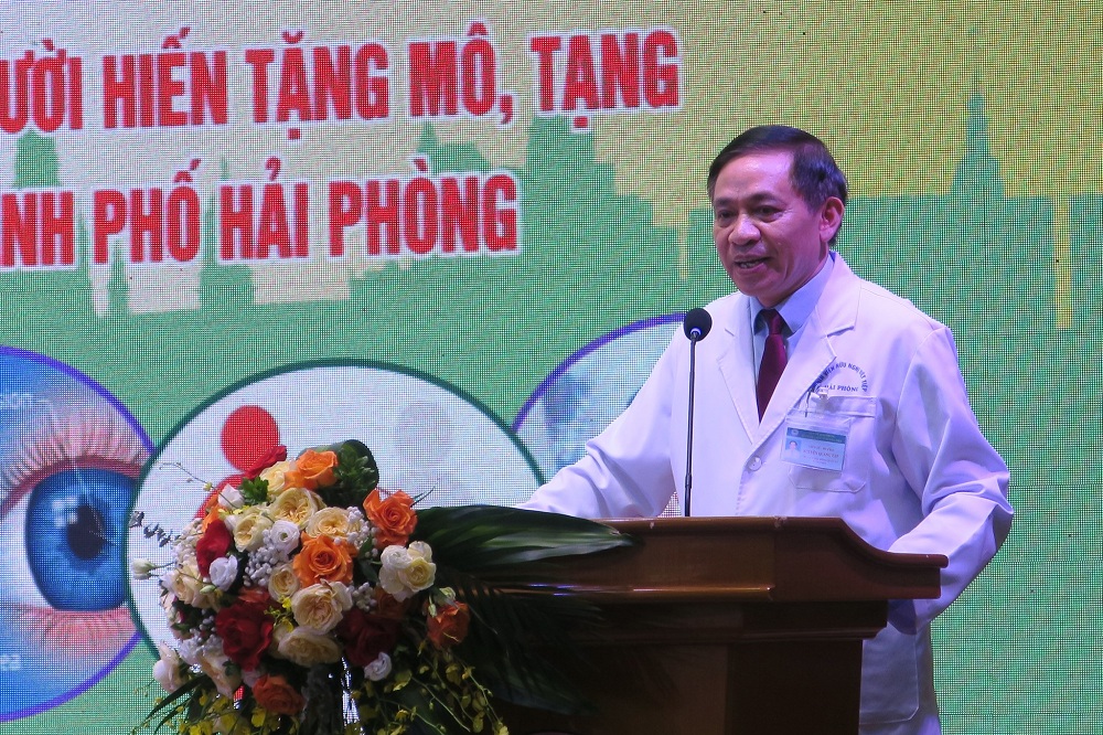 Ông Nguyễn Quang Tập, Chủ tịch Hội đồng Quản lý Bệnh viện Hữu nghị Việt Tiệp phát biểu