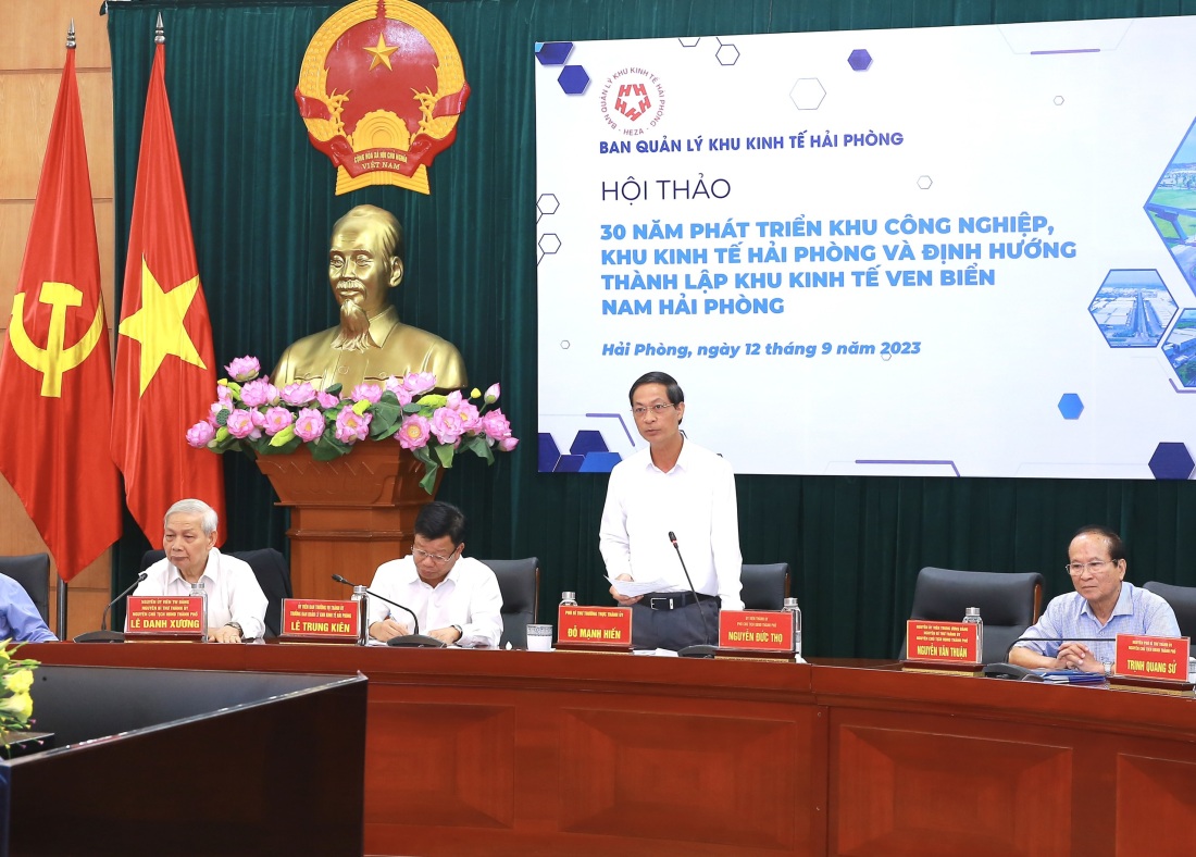 Ông Đỗ Mạnh Hiến, Phó Bí thư Thường trực Thành ủy Hải Phòng phát biểu kết luận