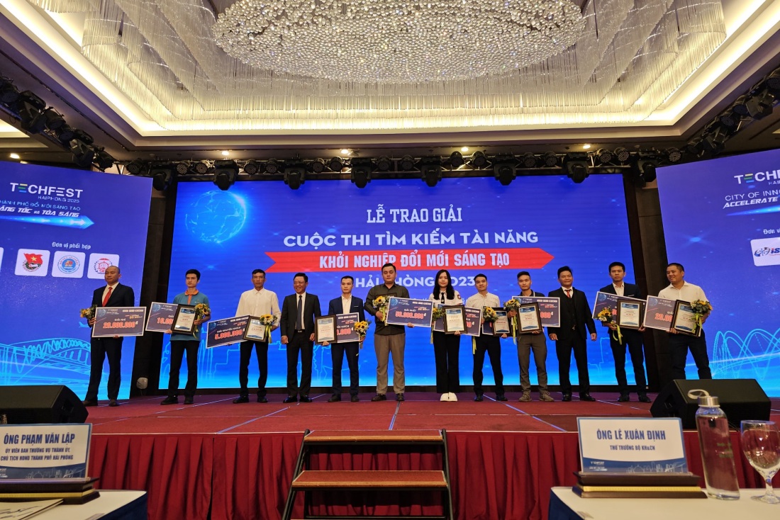 Trao giải thưởng cuộc thi “Tìm kiếm tài năng khởi nghiệp đổi mới sáng tạo Hải Phòng 2023”