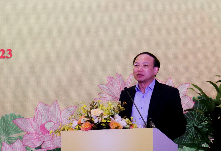 Ông Nguyễn Xuân Ký, Bí thư Tỉnh ủy Quảng Ninh đã đánh giá cao sự hợp tác, đồng hành của ngành Than đối với các định hướng, phát triển của tỉnh. Ảnh: Thu Chung