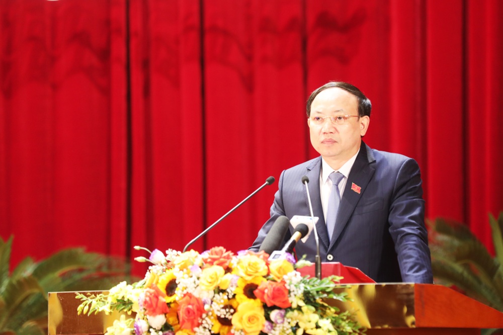 Ông Nguyễn Xuân Ký, Bí thư Tỉnh ủy, Chủ tịch HĐND tỉnh Quảng NInh phát biểu khai mạc Kỳ họp. Ảnh: Đỗ Phương