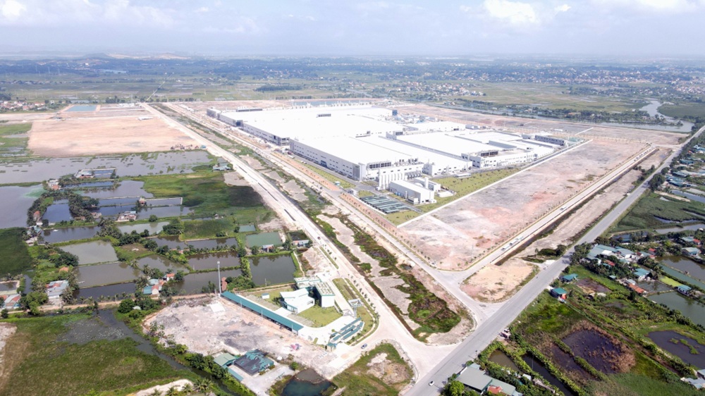 Toàn cảnh nhìn từ trên cao Khu công nghiệp Sông Khoai (TX Quảng Yên) do Công ty cổ phần Đô thị Amata làm chủ đầu tư