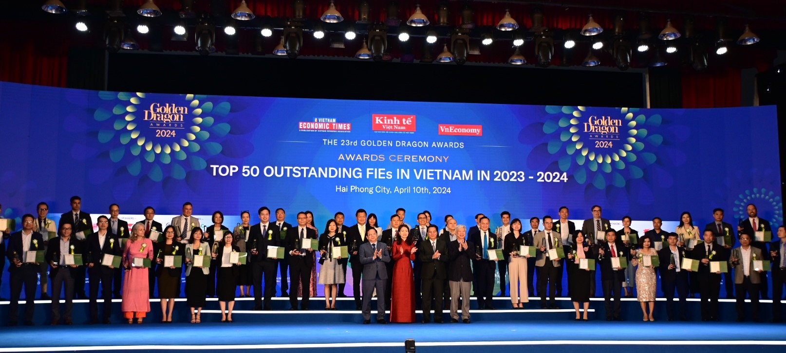 Lễ công bố và vinh doanh các doanh nghiệp FDI tiêu biểu năm 2023 nhận giải thưởng Rồng Vàng (Golden Dragon Awards) lần thứ 23