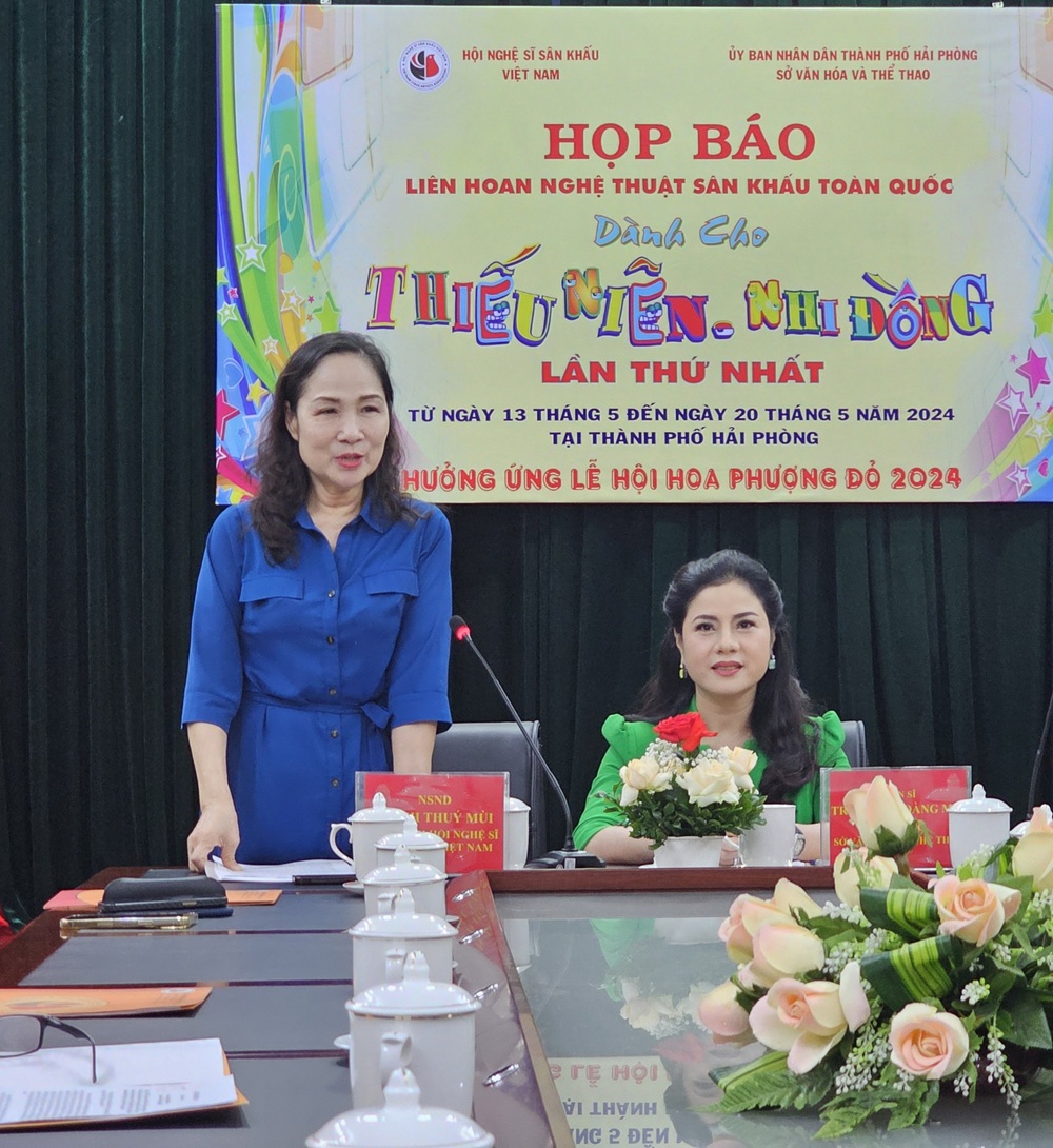NSƯT Trịnh Thuý Mùi, Chủ tịch Hội nghệ sĩ sân khấu Việt Nam. Ảnh: Thanh Sơn