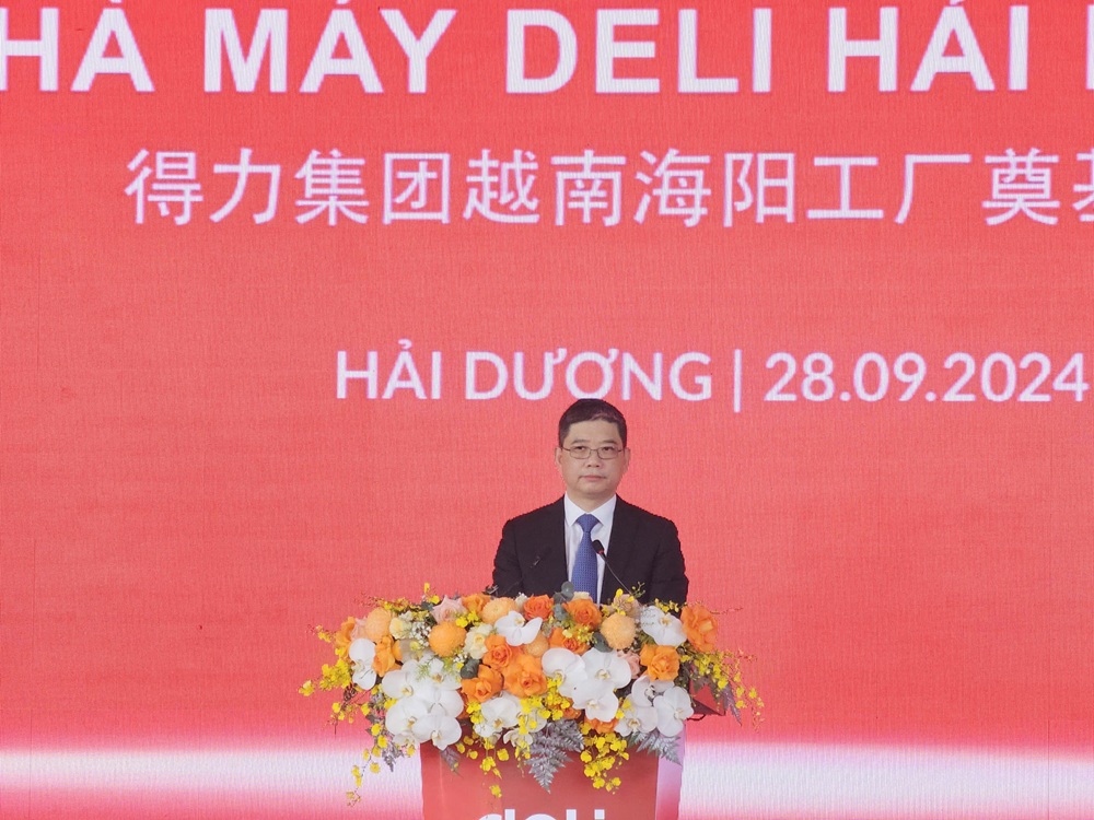 Ông Lou Fuan, Chủ tịch Tập đoàn Deli Lưu Phú An phát biểu tại sự kiện