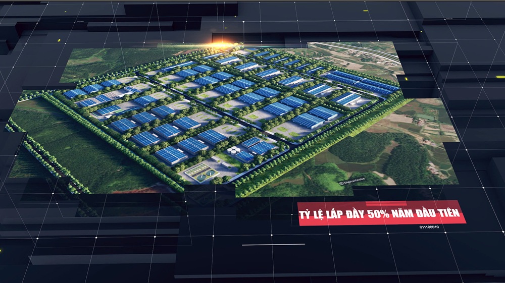 Phối cảnh cụm công nghiệp phía đông Đầm Hà B