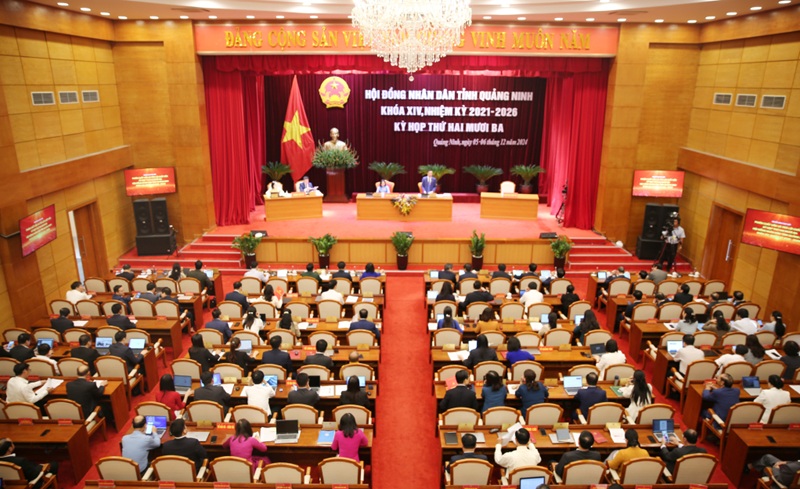 Kỳ họp thứ 23 (kỳ họp thường lệ cuối năm 2024) HĐND tỉnh Quảng Ninh khóa XIV. Ảnh: Đỗ Phương