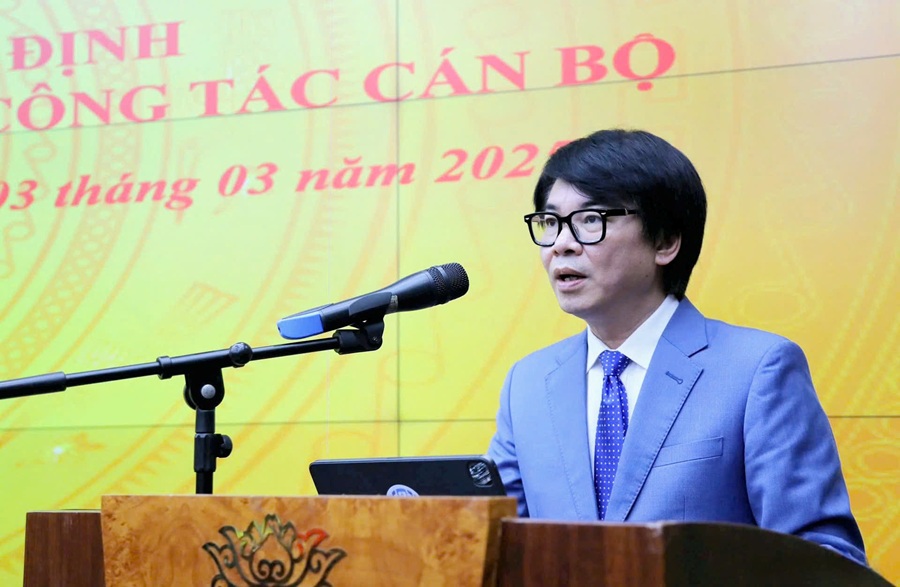 Ông Nguyễn Cao Thắng, Giám đốc Sở Khoa học và Công nghệ Hải Dương phát biểu tại Hội nghị. Ảnh: Hà Kiên