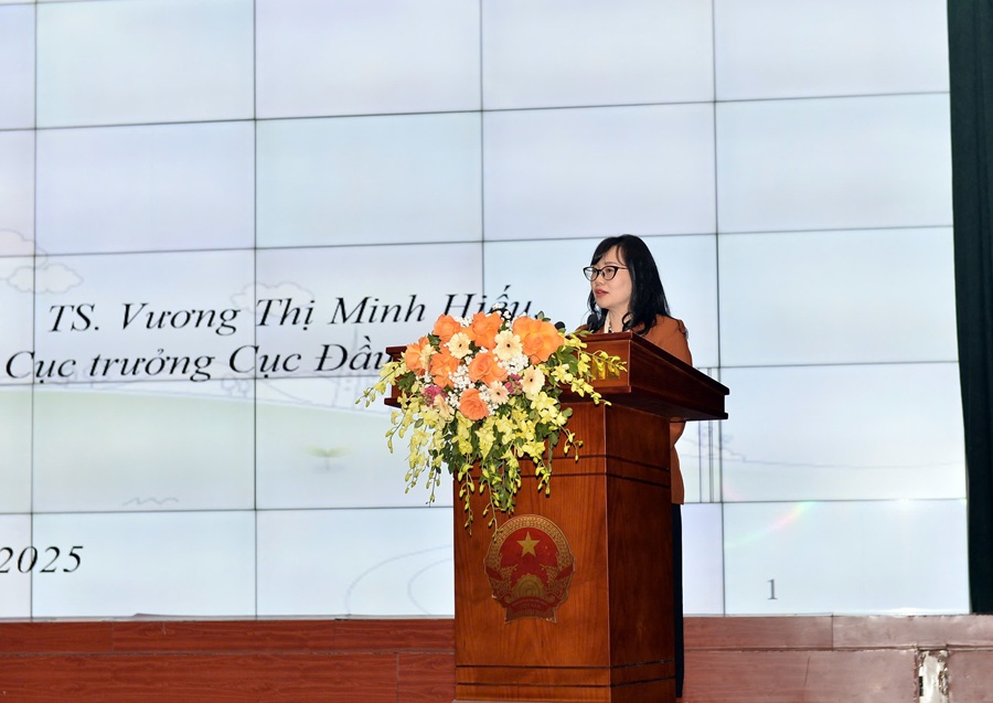 Bà Vương Thị Minh Hiếu. Phó Cục trưởng Cục Đầu tư nước ngoài, Bộ tài chính đã nêu một số khuyến nghị tới TP. Hải Phòng. Ảnh: Thanh Sơn