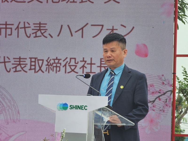 Ông Phạm Hồng Điệp, Chủ tịch HĐQT Công ty cổ phần Shinec phát biểu. Ảnh: Thanh Sơn