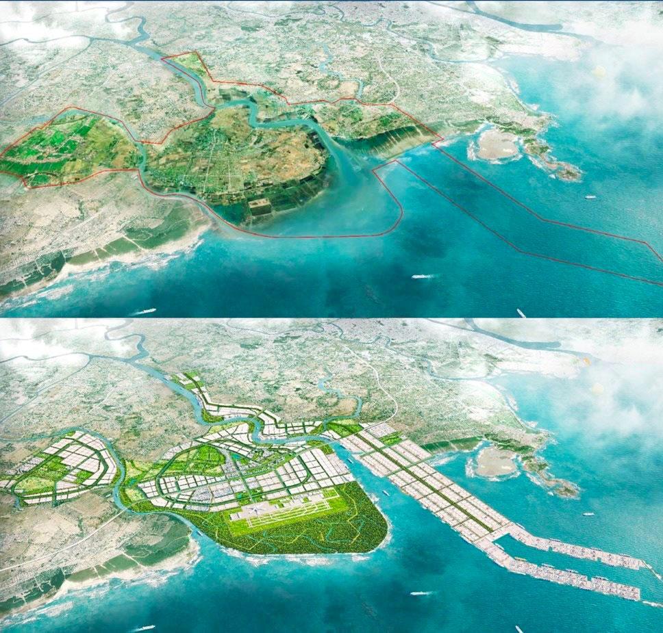 Phối cảnh Khu kinh tế ven biển phía Nam Hải Phòng
