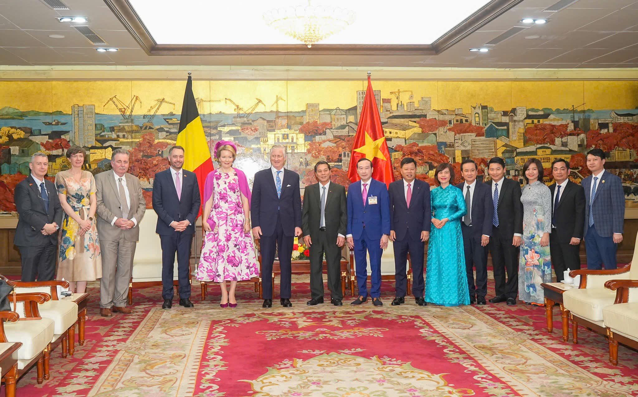Lãnh đạo thành phố gặp gỡ Nhà vua Vương quốc Bỉ Philippe và Hoàng hậu thăm, làm việc tại Hải Phòng