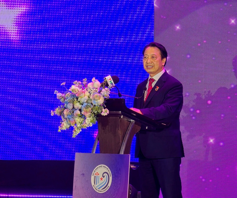 Ông Nguyễn Quang Vinh, Phó chủ tịch Liên đoàn Thương mại và Công nghiệp Việt Nam phát biểu. Ảnh: Thanh Sơn