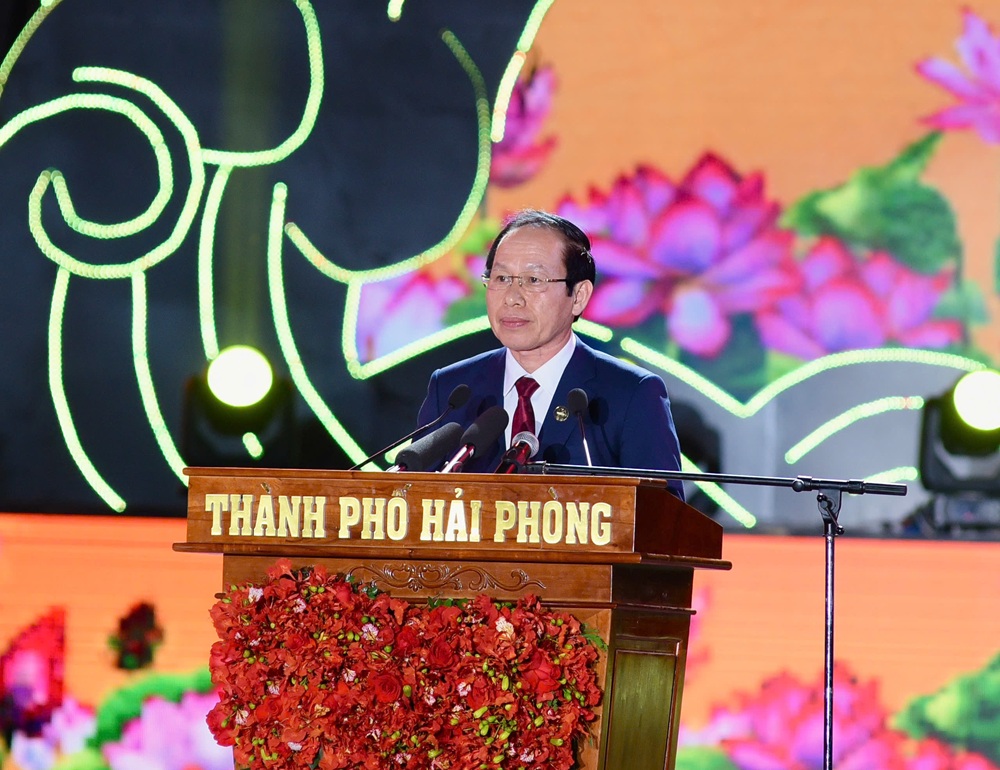 Ông Lê Tiến Châu, Bí thư Hải Phòng đọc diễn văn khai mạc
