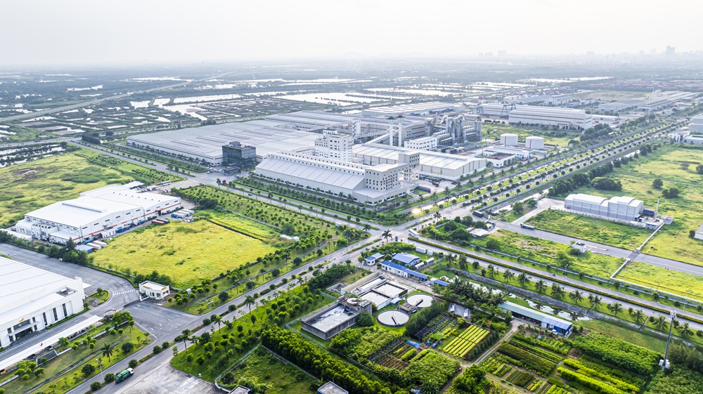 KCN DEEP C là 1 trong số 5 KCN trên cả nước tiên phong thực hiện chuyển đổi xanh theo mô hình sinh thái. Ảnh: Huy Dung