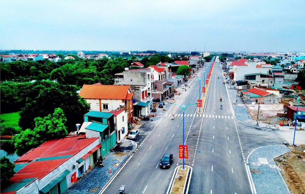 Đường Vũ Công Đán (TP. Hải Dương) mở ra kết nối với các vùng huyện Cẩm Giàng, Bình Giang. Ảnh: Thành Chung