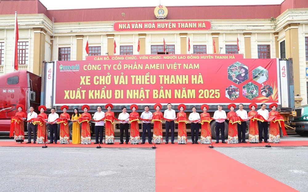 Lễ cắt băng xuất khẩu vải thiều Thanh Hà đi Nhật Bản năm 2025