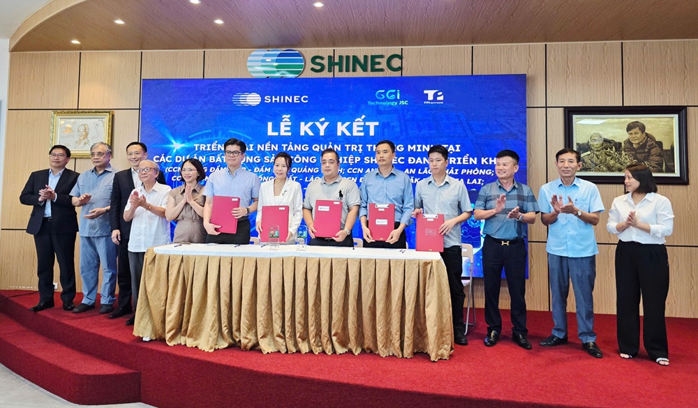 Lễ ký kết triển khai nền tảng quản trị thông minh tại các Dự án bất động sản công nghiệp mà Công ty cổ phần Shinec đang thực hiện