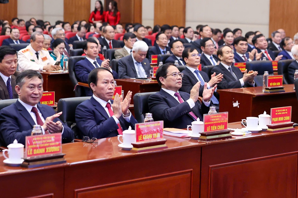 Thủ tướng Phạm Minh Chính dự Lễ công bố các nghị quyết, quyết định của Trung ương về sáp nhập đơn vị hành chính tại thành phố Hải Phòng