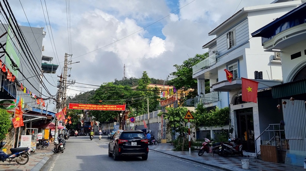 Đường phố Đặc khu Cát Hải trang hoàng cờ hoa đón trong ngày công bố sáp nhập xã, phường, đặc khu