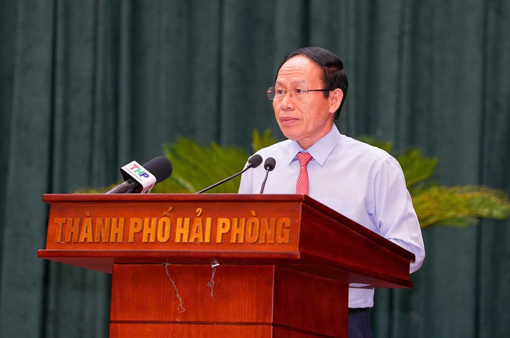 Ông Lê Tiến Châu, Bí thư Thành ủy Hải Phòng phát biểu chỉ đạo tại Kỳ họp