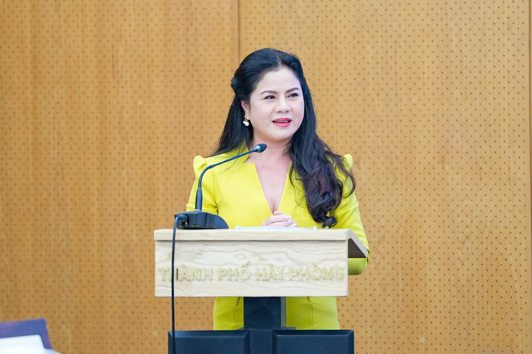 Bà Trần Thị Hoàng Mai, Giám đốc Sở Văn hóa, Thể thao và Du lịch Hải Phòng, Phó Trưởng Ban Tổ chức Lễ hội mùa thu Côn Sơn - Kiếp Bạc năm 2025