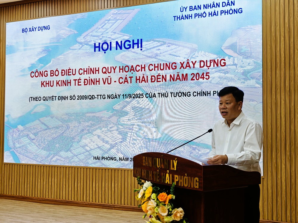 Ông Lê Trung Kiên, Trưởng ban Ban Quản lý Khu kinh tế Hải Phòng. Ảnh: Thanh Sơn