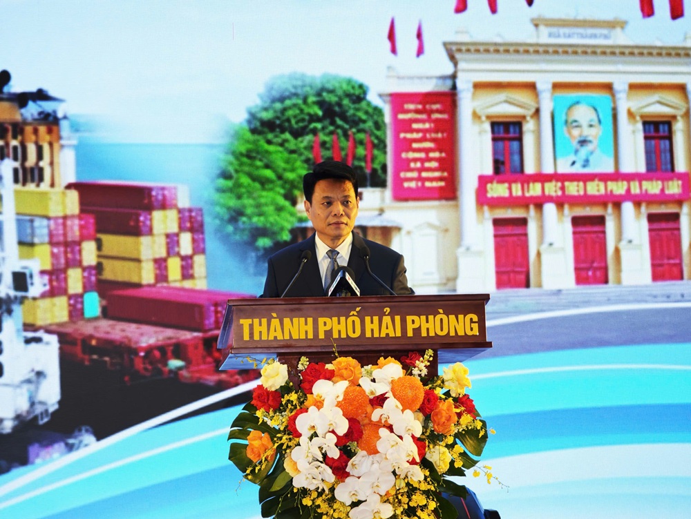 Ông Lê Ngọc Châu, Chủ tịch UBND TP. Hải Phòng phát biểu bế mạc Hội nghị