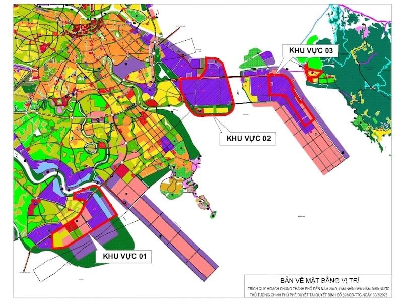 Vị trí ba khu vực xây khu thương mại tự do ở Hải Phòng