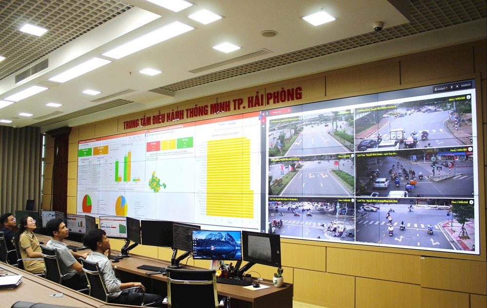 Hệ thống camera giám sát giao thông trên địa bàn thành phố Hải Phòng. Ảnh - Phong Tuyết