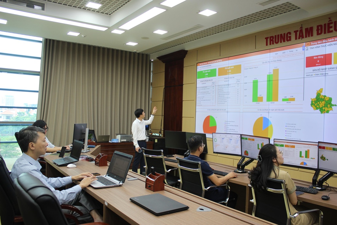 Trung tâm Điều hành thông minh thành phố Hải Phòng đang được vận hành bởi Trung tâm Công nghệ thông tin và Truyền thông thuộc Sở Khoa học và Công nghệ